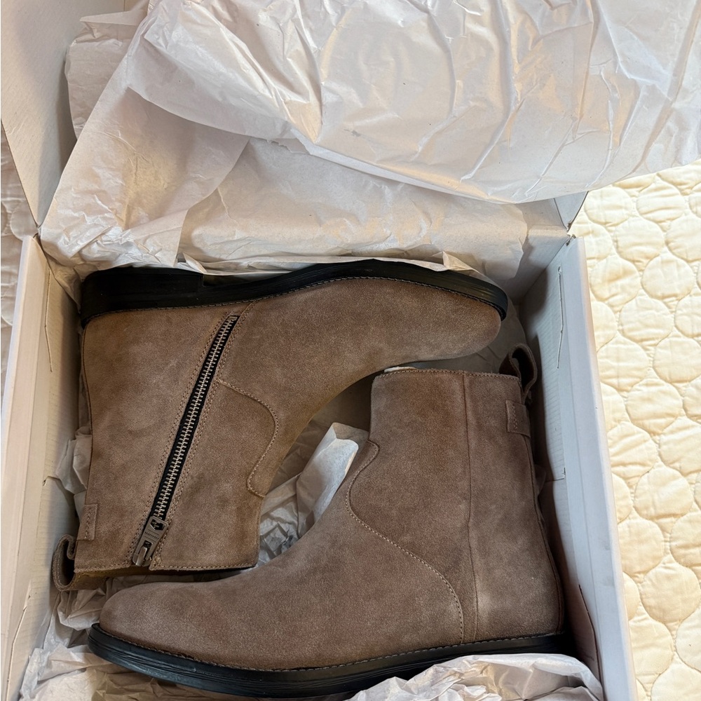 All Saints Taupe Suede Chukka Boots